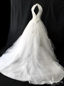 Création - Robe en dentelle et tulle blanc