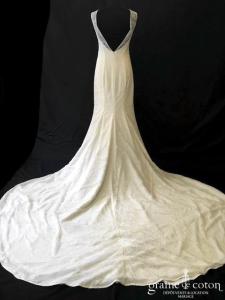 Olghita de Pias - Création en crêpe de soie et dentelle ivoire