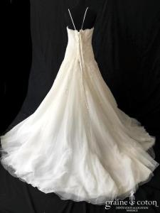 Avenue Diagonale - Robe bustier coeur en dentelle ivoire