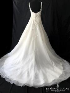 Elianna Moore - Robe drapée en tulle et dentelle