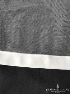 Pronovias - Voile Aurora long de 2,50 mètres en tulle ivoire bordé d'un large biais d'organza