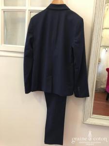 Paul Smith - Costume 2 pièces en laine et jacquard bleu marine