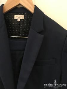 Paul Smith - Costume 2 pièces en laine et jacquard bleu marine