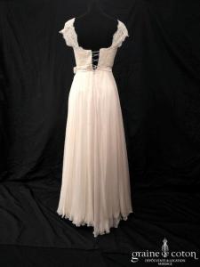 Piotr Miklas - Création en dentelle de Calais et mousseline de soie ivoire clair