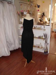 David Meister - Petite robe noire pailletée