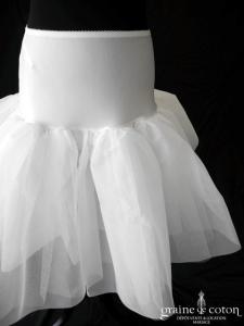 Bianco Evento - Jupon court en tulle ivoire