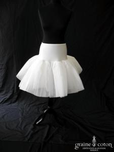 Bianco Evento - Jupon court en tulle ivoire