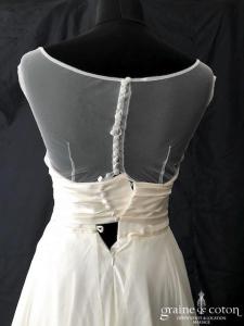 VENDU AVEC LA ROBE 4842 - Nuit Blanche - Boléro en tulle et ceinture satin