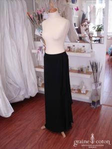 Victor Costa - Jupe fluide noire en voile