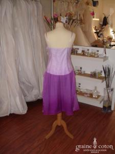 Spenser Jeremy - Robe courte mauve en soie