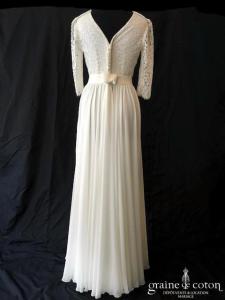 Maison Floret - Création en dentelle et mousseline de soie ivoire