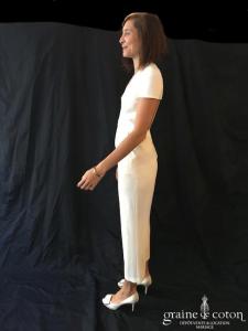 Delphine Manivet - Combinaison en crêpe ivoire clair