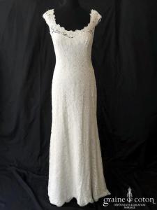Cymbeline - Robe fourreau en dentelle ivoire