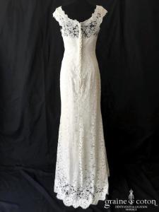 Cymbeline - Robe fourreau en dentelle ivoire