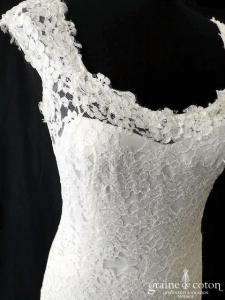 Cymbeline - Robe fourreau en dentelle ivoire