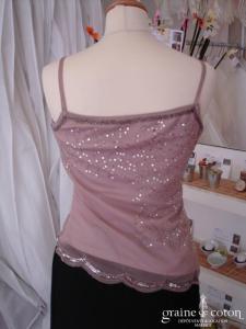 Mötivi - Bustier mauve avec strass argent