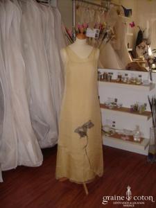 Gonnella - Robe et sur robe longues en soie jaune