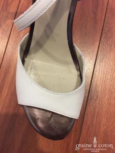 Perlato - Sandales blanches en cuir