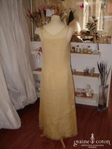 Gonnella - Robe et sur robe longues en soie jaune