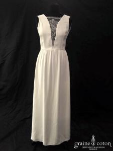 Atelier Anonyme - Robe en crêpe de soie ivoire