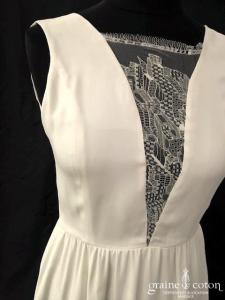 Atelier Anonyme - Robe en crêpe de soie ivoire