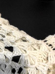 Création maison - Étole / cape / châle en laine crème