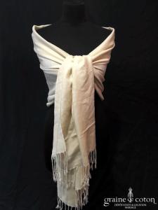Création - Paschmina crème en laine et coton