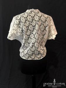 Création maison - Boléro en dentelle ivoire