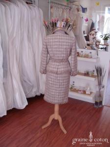 Albert Nipon - Tailleur jupe et veste parme
