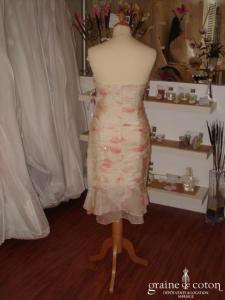 Teri Jon - Robe baleinée courte en soie