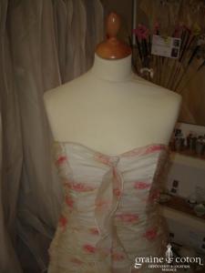 Teri Jon - Robe baleinée courte en soie