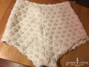 Delphine Manivet - Short court ivoire clair à bretelles