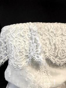 Delphine Manivet - Robe courte bustier en dentelle et soie