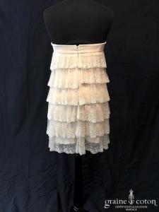 Delphine Manivet - Robe James perles rose poudré