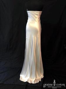 Delphine Manivet - Robe en satin de soie ivoire