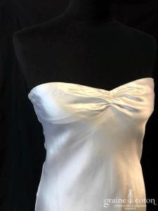 Delphine Manivet - Robe en satin de soie ivoire