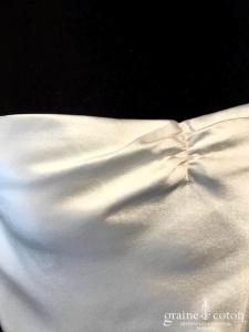 Delphine Manivet - Top Gaston en satin de soie ivoire