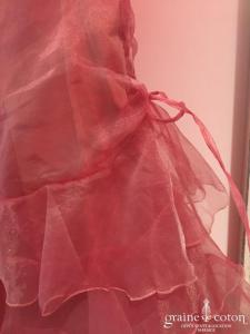 Cymbeline - Robe petite fille en organza mauve avec fines bretelles