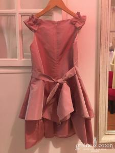 Cymbeline - Robe petite fille en taffetas mauve avec larges bretelles