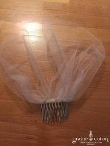 Etsy - Voilette en tulle ivoire clair montée sur peigne