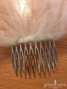 Etsy - Voilette en tulle ivoire clair montée sur peigne