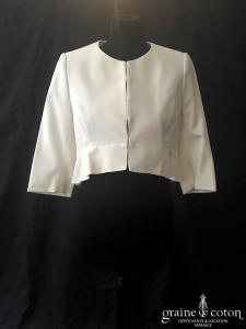 Luxe by Séraphine - Boléro / veste femme enceinte ou pas en crêpe ivoire clair
