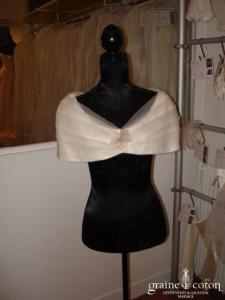 Matrimonia - Étole courte en organza plissé