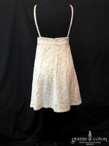 Delphine Manivet - Robe courte en tweed décolleté V