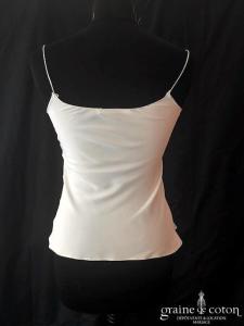 Delphine Manivet - Top fluide en satin de soie ivoire