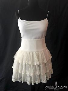 Delphine Manivet - Top fluide en satin de soie ivoire