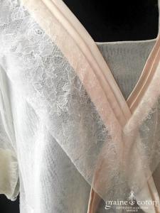 Delphine Manivet - Top tunique ou robe en tulle et dentelle fluide