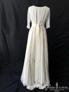 Delphine Manivet - Robe en mousseline de soie blanche