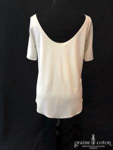 Delphine Manivet - Top en jersey de soie ivoire fluide