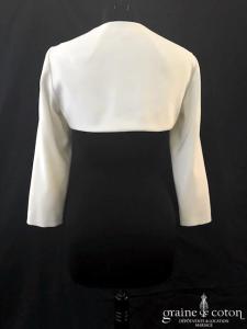 Paule Ka - Boléro en crêpe de soie ivoire